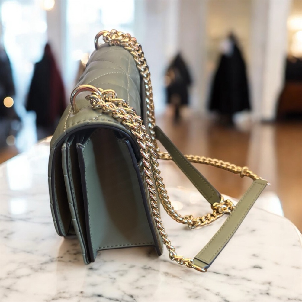 Michael Kors Olive Green Quilted Shoulder Bag - Picture 3 of 7